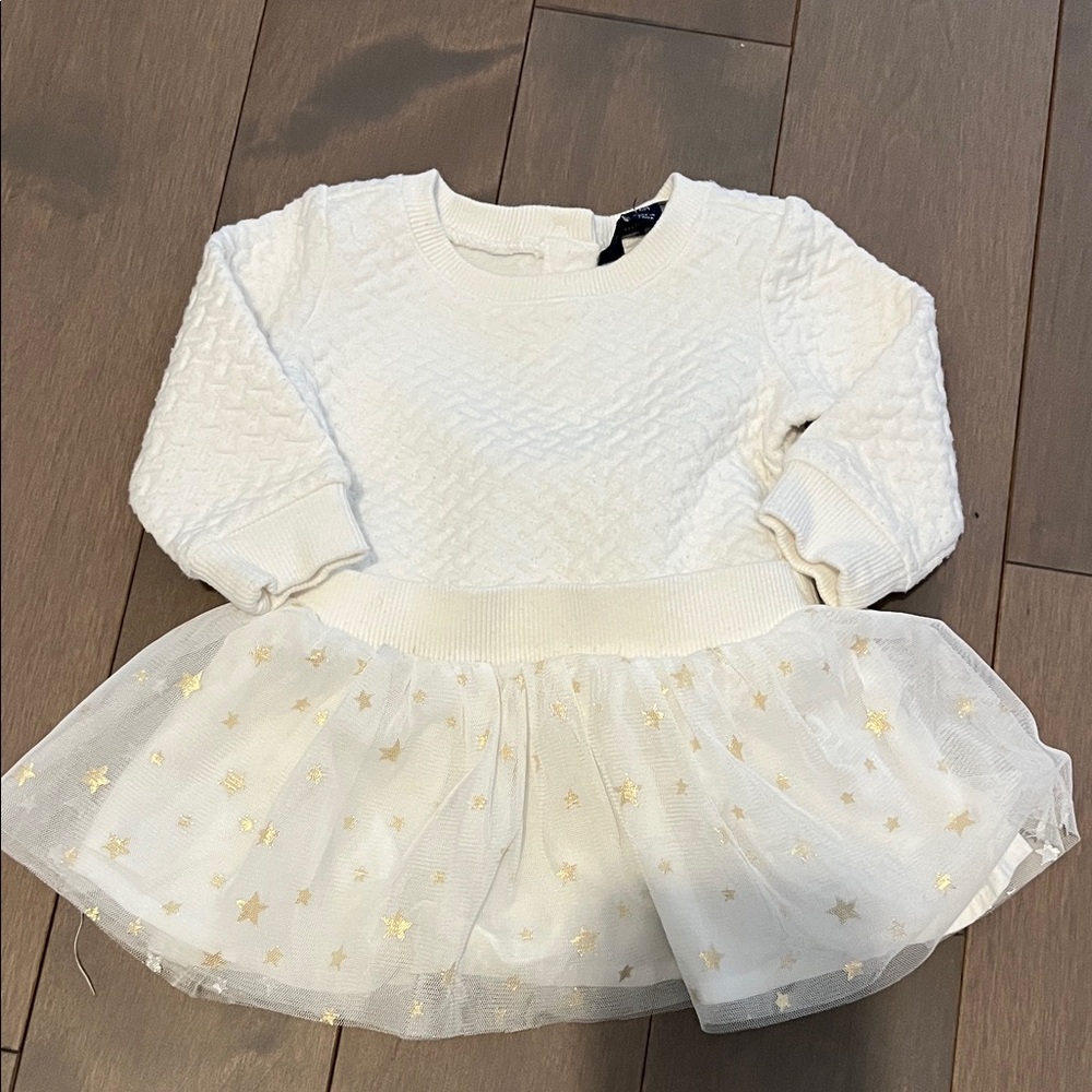 Tommy Hilfiger White and Gold Kids Formal Dress